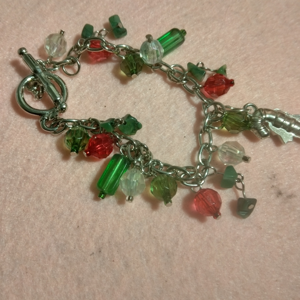 Colorful Beaded Charm Bracelet